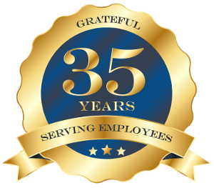 35 Years Serving Employees Grateful Badge